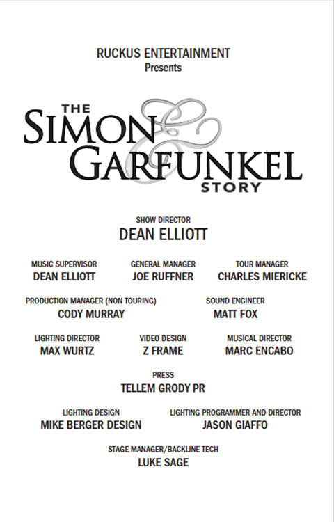 The Simon and Garfunkel Story Billing